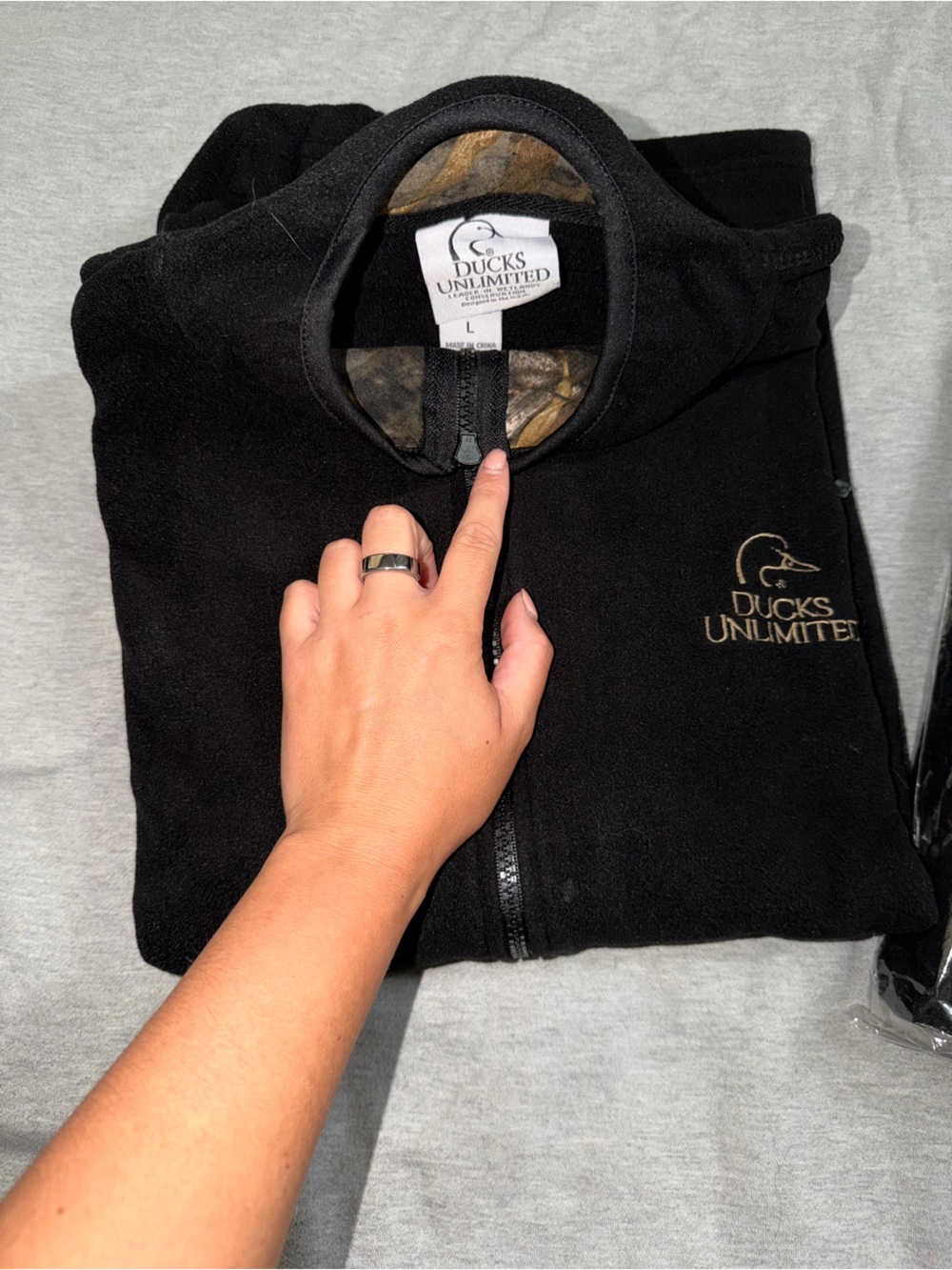Ducks Unlimited Black Half-Zip Pullover